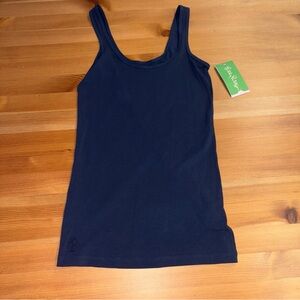 Lilly Pulitzer NWT Tabbie Tank Top Size XXS Navy Blue Cotton Spandex